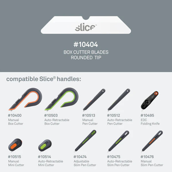 Box Cutter Blades (Rounded) #10404 - Compatibility Box Cutter Blades (Rounded) #10404 - Compatibility